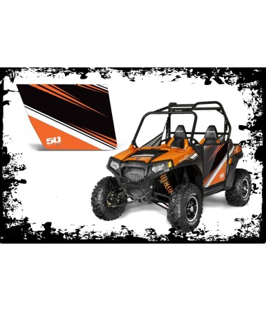 HO Orange Madness sticker kit for 50 cal's 2 door RZR doors