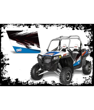 RZR Voodoo Blue sticker kit for 50 cal's 2 door RZR doors