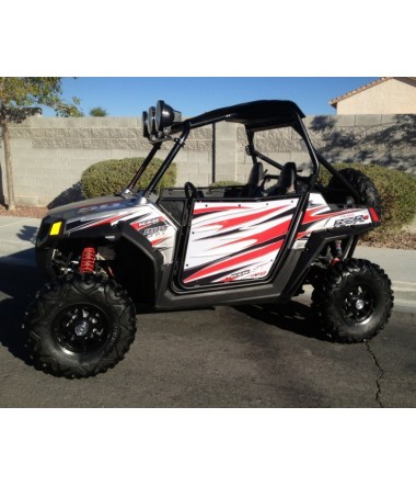 RZR Turbo Silver sticker kit for 50 cal's 2 door RZR doors