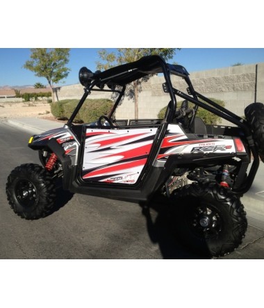 RZR Turbo Silver sticker kit for 50 cal's 2 door RZR doors