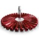 14x1.5mm Extended Spike Lug Nuts - 60 Degree Taper Seat 32 Pack for 8 Lug Trucks - Red