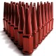 14x1.5mm Extended Spike Lug Nuts - 60 Degree Taper Seat 32 Pack for 8 Lug Trucks - Red
