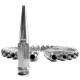 14x1.5mm Extended Spike Lug Nuts - 60 Degree Taper Seat 32 Pack for 8 Lug Trucks - Chrome