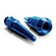 14x1.5mm Extended Spike Lug Nuts - 60 Degree Taper Seat Brilliant Finish in Chrome Blue Red Black