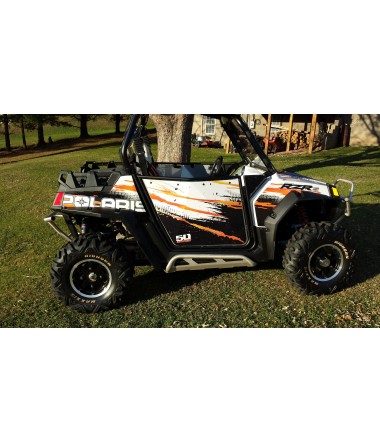 Orange Madness sticker kit for 50 cal's 2 door RZR doors