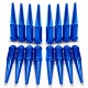 12x1.25mm Extended Spike Lug Nuts - 60 Degree Taper Seat - 16 Pack for 4 Lug Vehicles - Blue