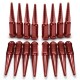 12x1.25mm Extended Spike Lug Nuts - 60 Degree Taper Seat - 16 Pack for 4 Lug Vehicles - Red