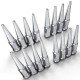 12x1.25mm Extended Spike Lug Nuts - 60 Degree Taper Seat - 16 Pack for 4 Lug Vehicles - Chrome