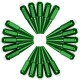 12x1.25mm Extended Spike Lug Nuts - 60 Degree Taper Seat - 20 Pack for 5 Lug Vehicles - Green