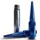 12x1.25mm Extended Spike Lug Nuts - 60 Degree Taper Seat - blue