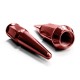 12x1.25mm Extended Spike Lug Nuts - 60 Degree Taper Seat - red