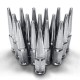 12x1.5mm Extended Spike Lug Nuts - 60 Degree Taper Seat - 16 Pack for 4 Lug Vehicles - Chrome