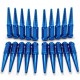 12x1.5mm Extended Spike Lug Nuts - 60 Degree Taper Seat - 20 Pack for 5 Lug Vehicles - Blue