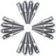 1/2 Inch Extended Spike Lug Nuts - 60 Degree Taper Seat – Pack of 16 for 4 Lug Vehicles – Chrome
