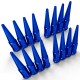 1/2 Inch Extended Spike Lug Nuts - 60 Degree Taper Seat – Pack of 16 for 4 Lug Vehicles – Blue