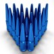 1/2 Inch Extended Spike Lug Nuts - 60 Degree Taper Seat – Pack of 20 for 5 Lug Vehicles – Blue