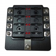 8 Way Fuse Block - Screw Terminals - LED Indicators