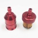 red anodized fuel filter 1/4 flange
