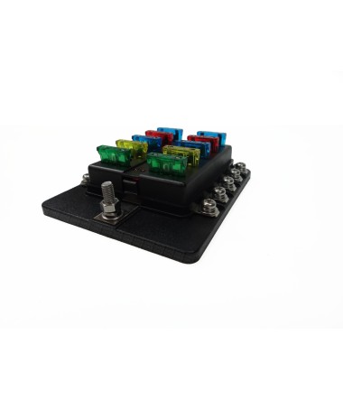 10 Way Fuse Block - Ring Terminals - LED Indicators