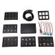 6 Switch Slim Surface Mount Touch Switch Panel- Slim profile with custom labels for 12 volt Auto Boat UTV and RV Applications	