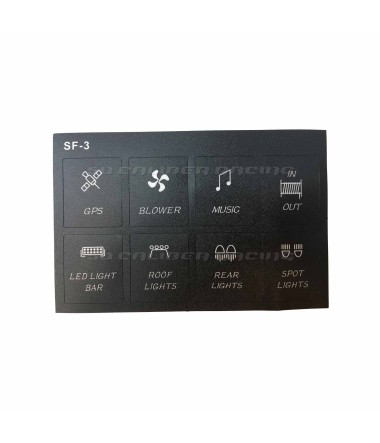 6 Switch Slim Surface Mount Touch Switch Panel