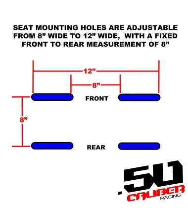 XP1000 Bucket Seat with Carbon Fiber Look - Adjustable Base Dimensions	