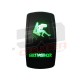 Waterproof On/Off Rocker Switch Sexy Design "Eject Passenger" with Green LED Illumination	