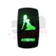 Waterproof On/Off Rocker Switch Sexy Design "Accessories" with Green LED Illumination	