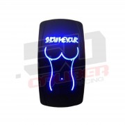 On/Off Rocker Switch "Show Me Your Tits" Sexy Girl Design Red	