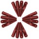 10x1.25mm Extended Spike Lug Nuts - 60 Degree Taper Seat – Set of 16 – Red Finish