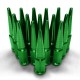 10x1.25mm Extended Spike Lug Nuts - 60 Degree Taper Seat – Arctic Cat Textron Can-Am Yamaha – Green Finish