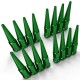 3/8-24 Extended Spike Lug Nuts - 60 Degree Taper Seat - Fits Polaris UTV and ATVs – Green Finish