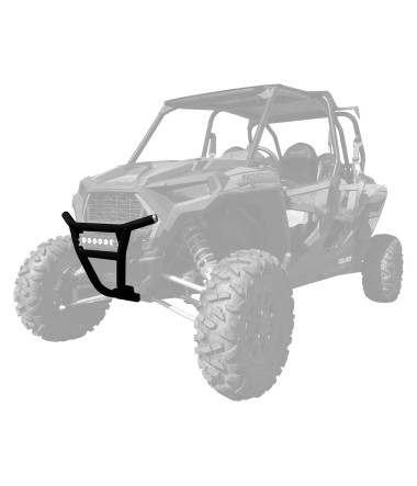 2018-2019 RZR Turbo S 72" Long Travel Tubular Front Bumper - Black Powdercoat