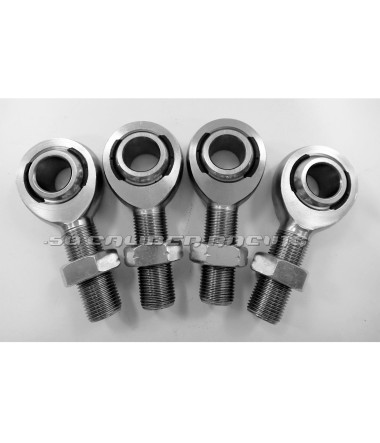 RZR Turbo S Heavy Duty Tie Rods - 4130 Chromoly Heim Joints with PTFE Liner