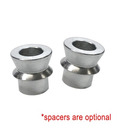 Rod End Kit - Single Joint - 1/2" Chromoly Heim - 1 Inch OD Tubing - Zinc Plated Chromoly Misalignment Spacers	