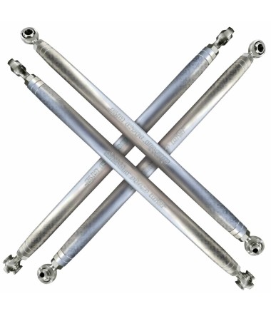 	50 Caliber Racing Heavy Duty Radius Rod Kit for RZR PRO XP - Raw Silver Finish - 1.25" Diameter Rods