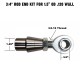 	4 Link Rod End Kit - 1.5" OD Tubing with .120 Wall thickness - Dimensions