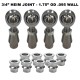 3/4-16 Sway Bar Link Rod End Kit - 1.75" OD .095 Wall Round Tubing - WITH Spacers	