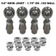 3/4-16 Sway Bar Link Rod End Kit - 1.75" OD .120 Wall Round Tubing - WITH Spacers	