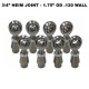 4 Link Rod End Kit - 3/4" Chromoly Heim - 1.75" OD .120 Wall Round Tubing without Spacers	
