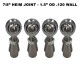 7/8-14 Sway Bar Link Rod End Kit - 1.5" OD .120 Wall Round Tubing - NO Spacers	