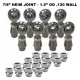 4 Link Rod End Kit - 7/8" Chromoly Heim - 1.5" OD .120 Wall Round Tubing - WITH Spacers	