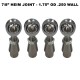 7/8-14 Sway Bar Link Rod End Kit - 1.75" OD .250 Wall Round Tubing - NO Spacers	