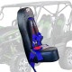 50 Caliber Racing Rear Bump Seat with 2" Safety Harness for Kawasaki Teryx 4 Seater - Blue Harness	