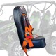 50 Caliber Racing Rear Bump Seat with 2" Safety Harness for Kawasaki Teryx 4 Seater - Orange Harness	
