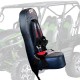 50 Caliber Racing Rear Bump Seat with 2" Safety Harness for Kawasaki Teryx 4 Seater - Black Harness	