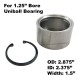 4130 Chromoly Uniball Cup with Snap Ring for 1.25" bore Uniball Bearing