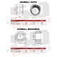 Uniball Bearing Fabrication Kit - Dimensions	
