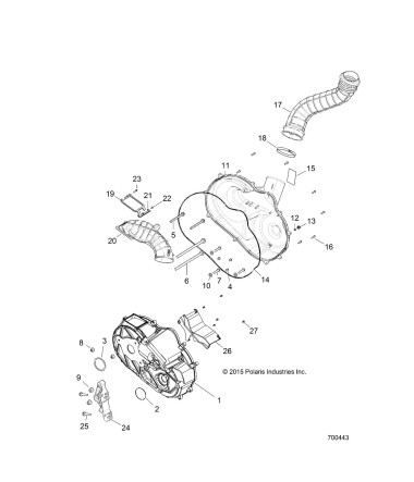 OEM Outer Clutch Cover 2636330 RZR XP Turbo 2017-2018 