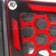 RZR XP Turbo Laser Cut Steel Side Intake Grilles Red / Black Two tone